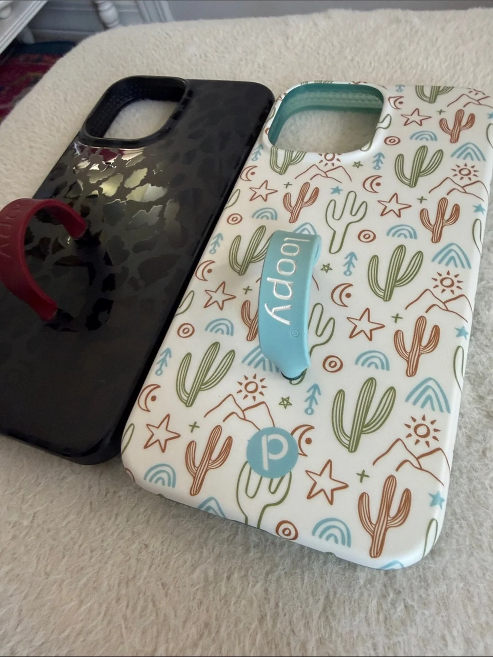 Loopy Case Black Leopard + White Cactus bundle IPhone 12/13 Pro Max